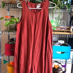 100% linen Rachel Zoe burnt orange romper